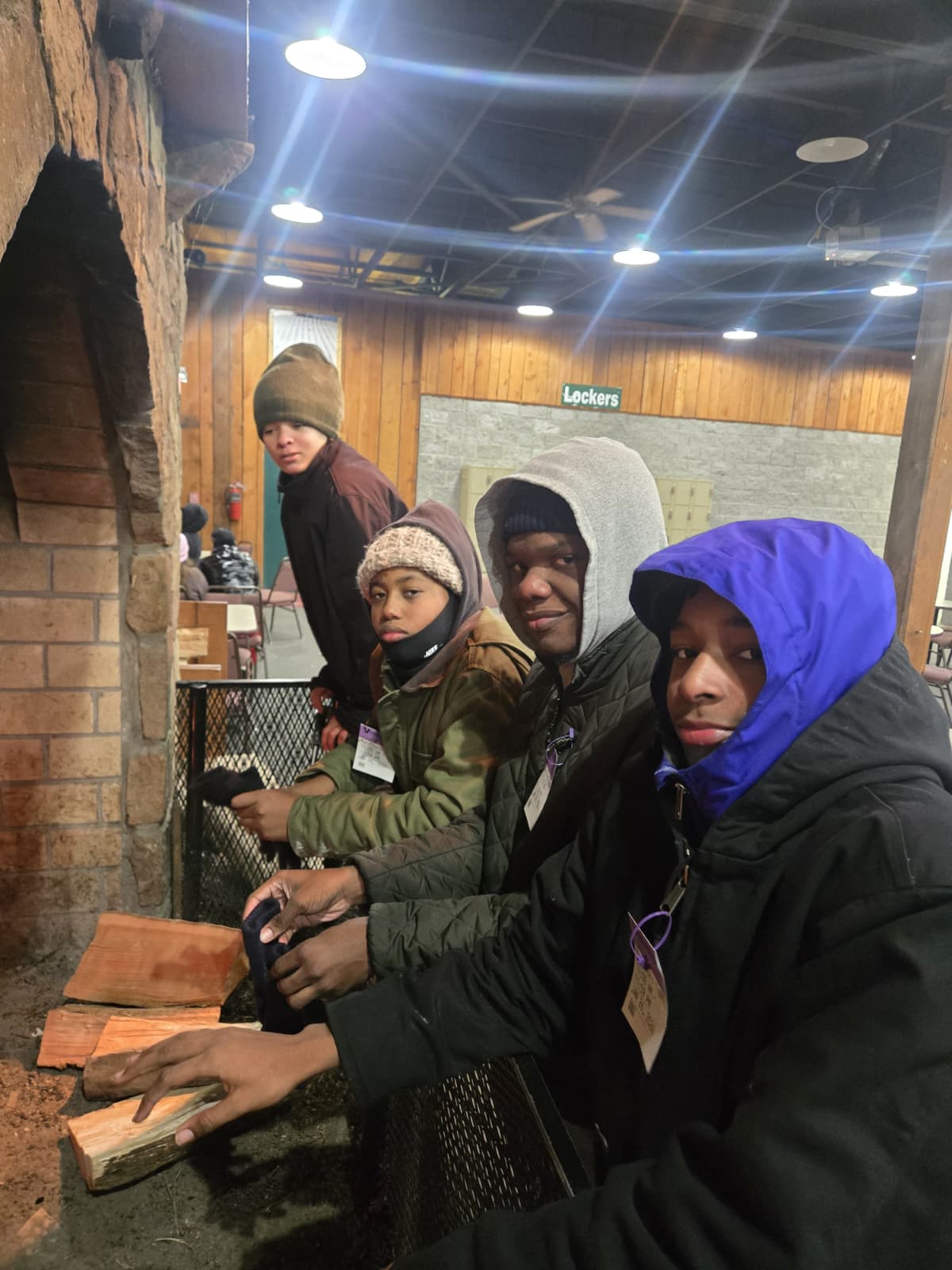 Ross with friends on a winter outing