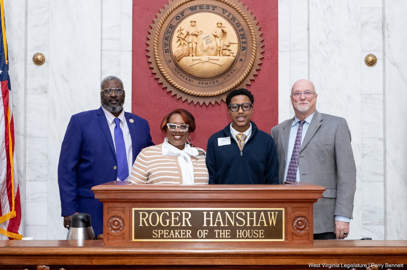 Ross with family at the WV Legislature