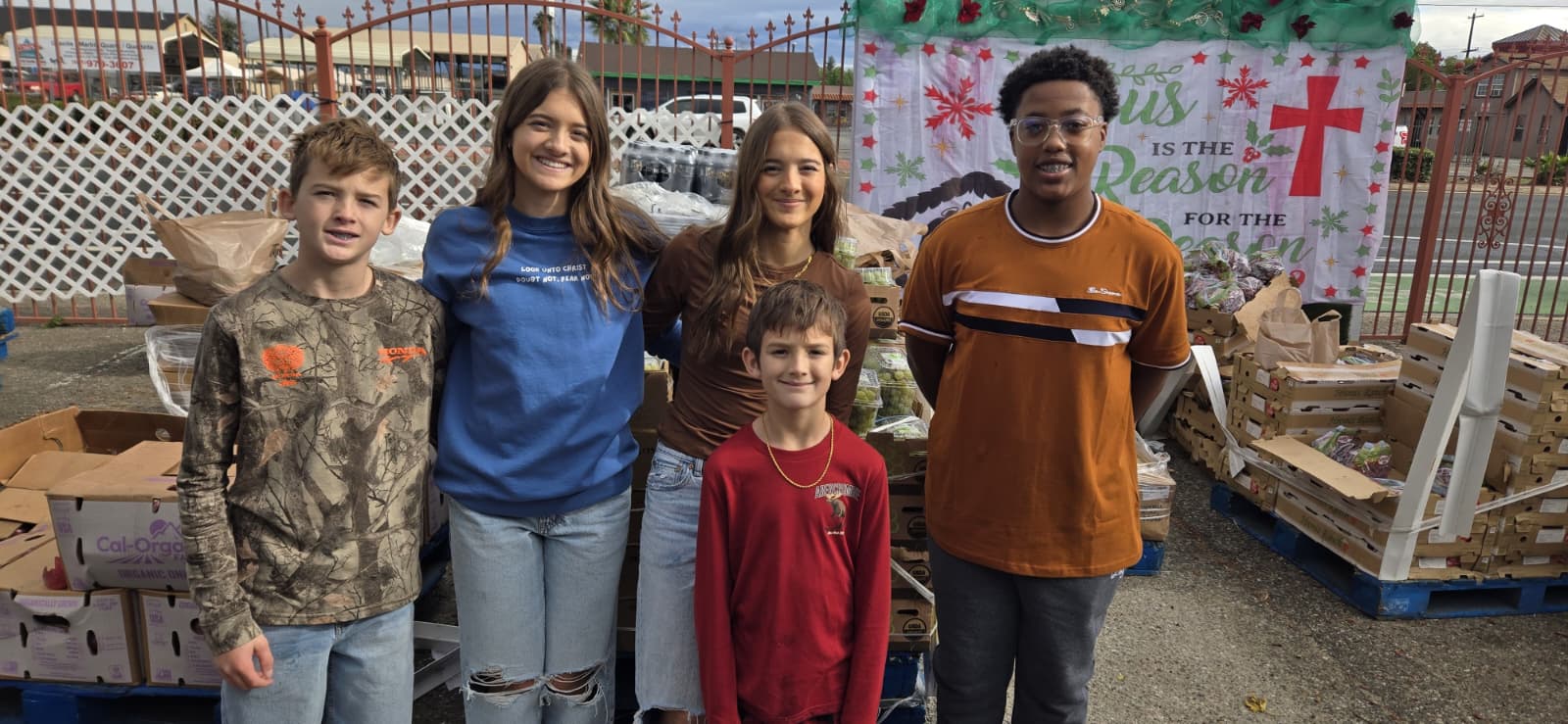 Ross with fellow volunteers